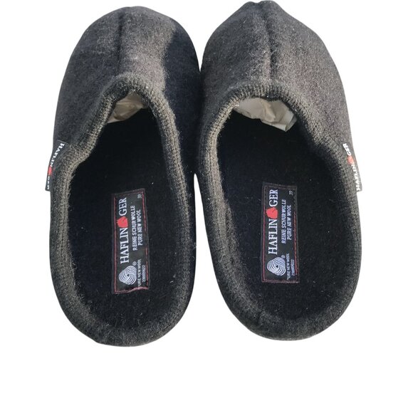 Haflinger Wool Black Slip-On Slippers Size 8.5/39 - Picture 4 of 10